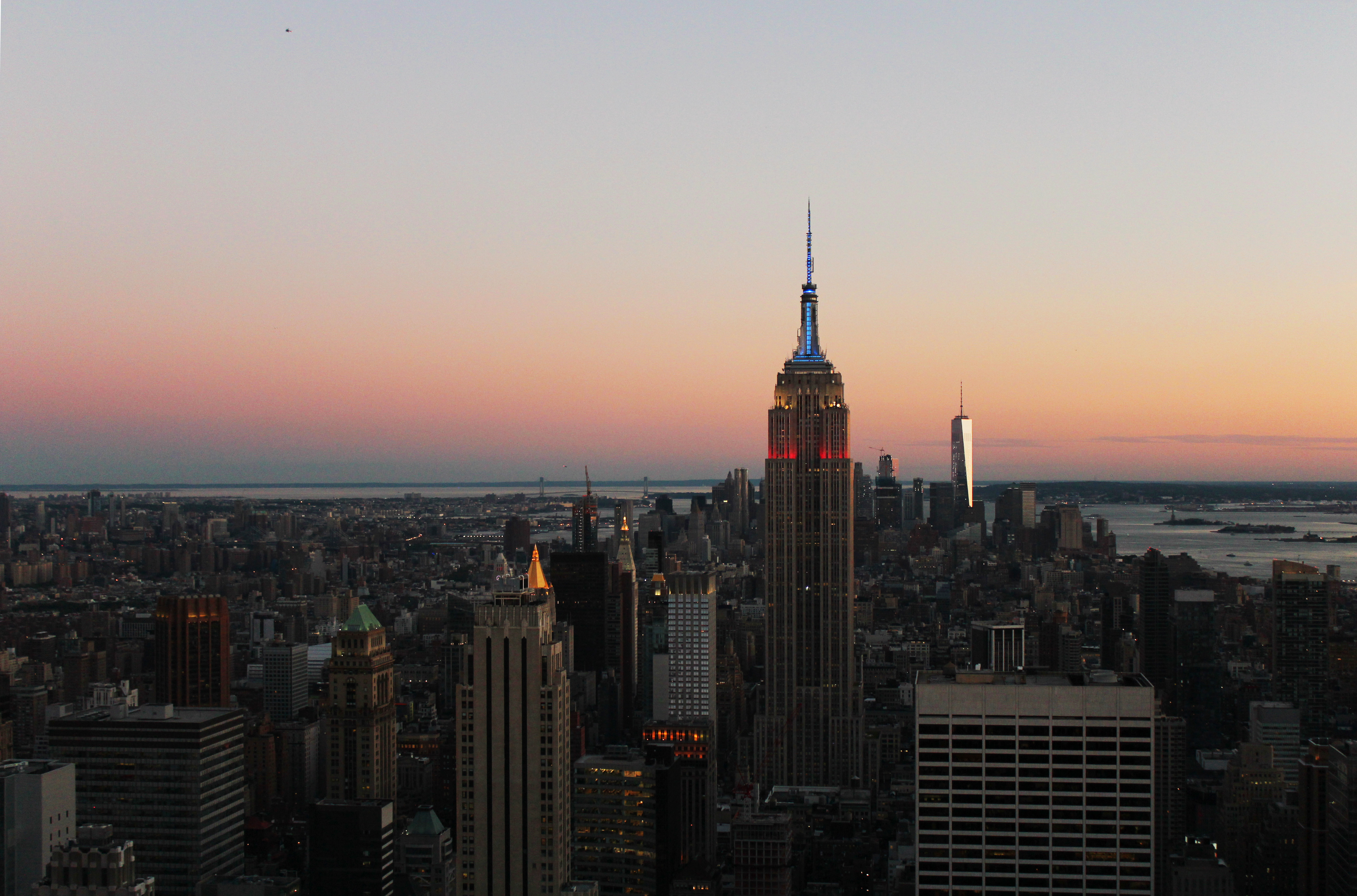 Sunset, Empire State Building from Rockefeller (top of the rock), New York