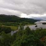 Queens view in the Scottish highland. Beautiful view.