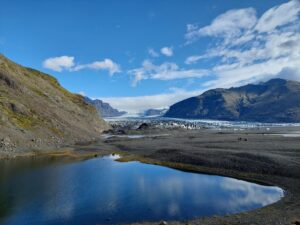 Skaftafelljökull gletscher, Skaftafell, Island